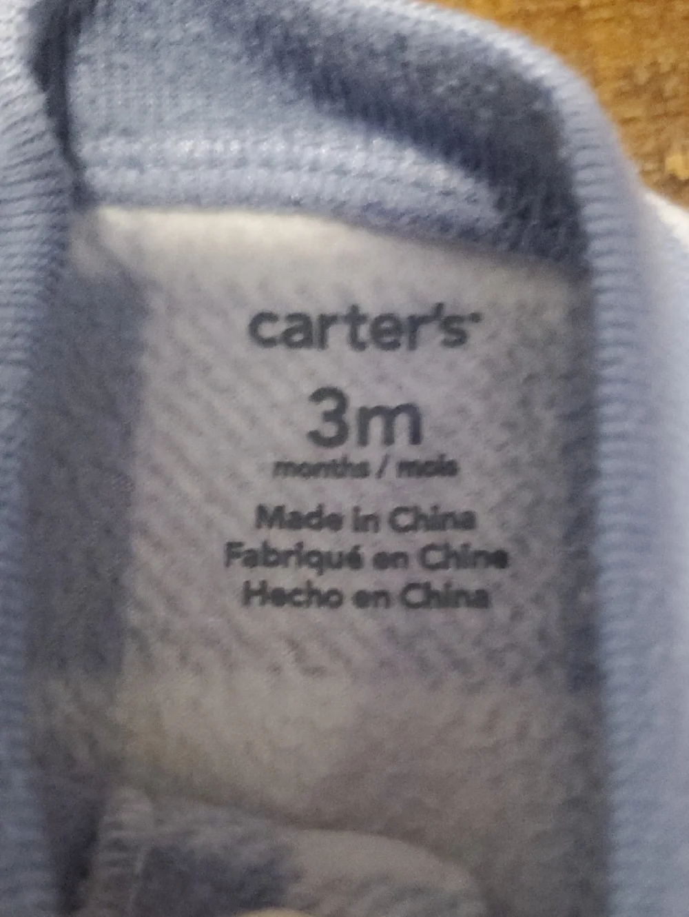 Carter's Blue and White Buffalo Plaid Footed One-Piece with Fox Applique